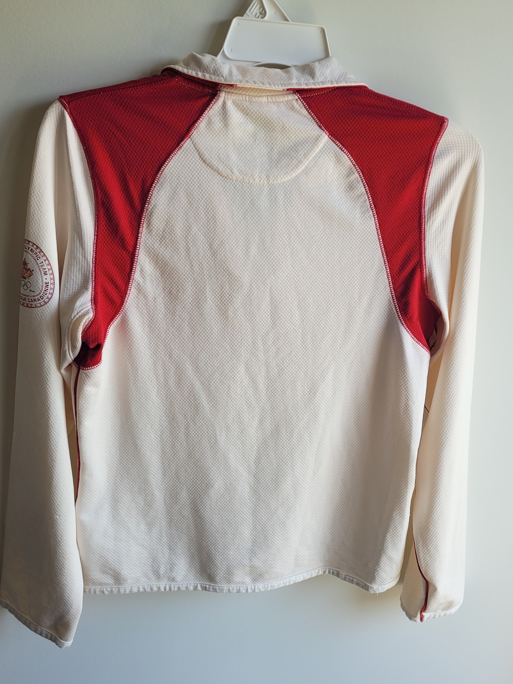 HBC Team Canada Olympic 2006 Quarter Zip Pullover Large Red White Jacket Top - Picture 3 of 6
